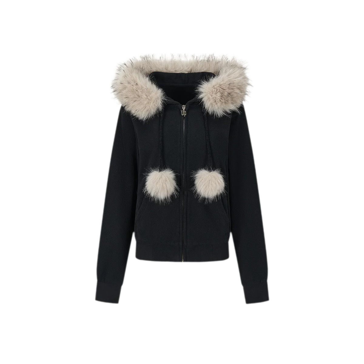 Contrast Fur Hooded Tracksuit