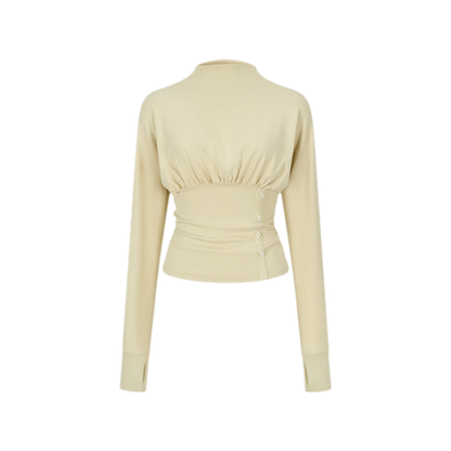 Ruched Knit Top Skirt Set