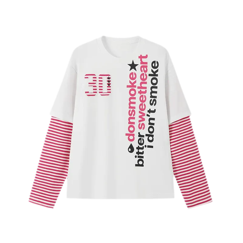 Sorona Oversized Contrast-Sleeve T-Shirt