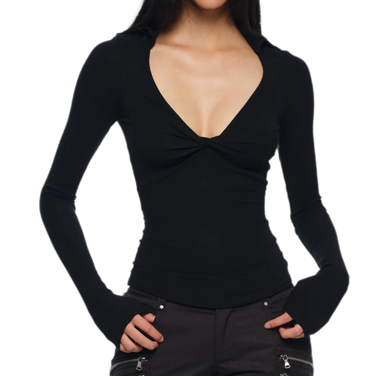 Twisted Knot Slim-Fit Top