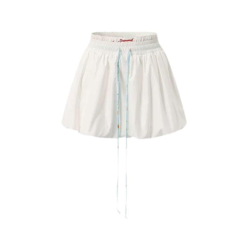 Printed Double-Waist Bubble Skirt