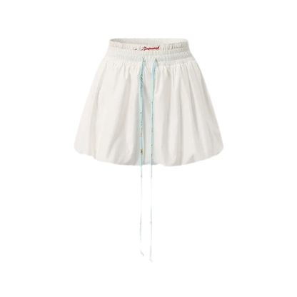 Printed Double-Waist Bubble Skirt