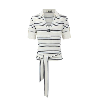 Korean Vintage Two-in-One Polo T-shirt
