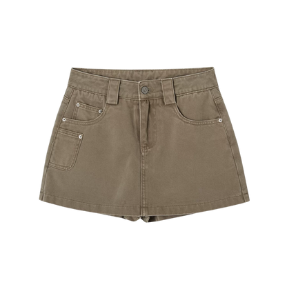 Utility Style Denim Shorts
