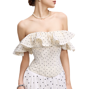 Black Polka Dot / S (A/B Cup)