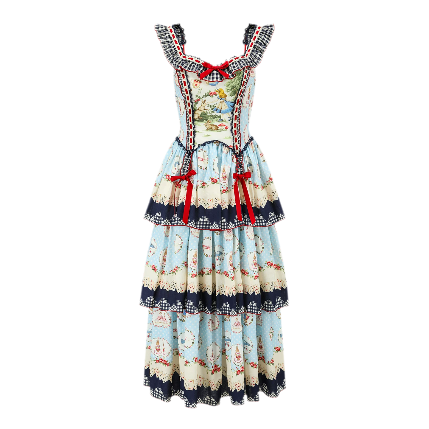 Printed Ruffle Tiered Dress