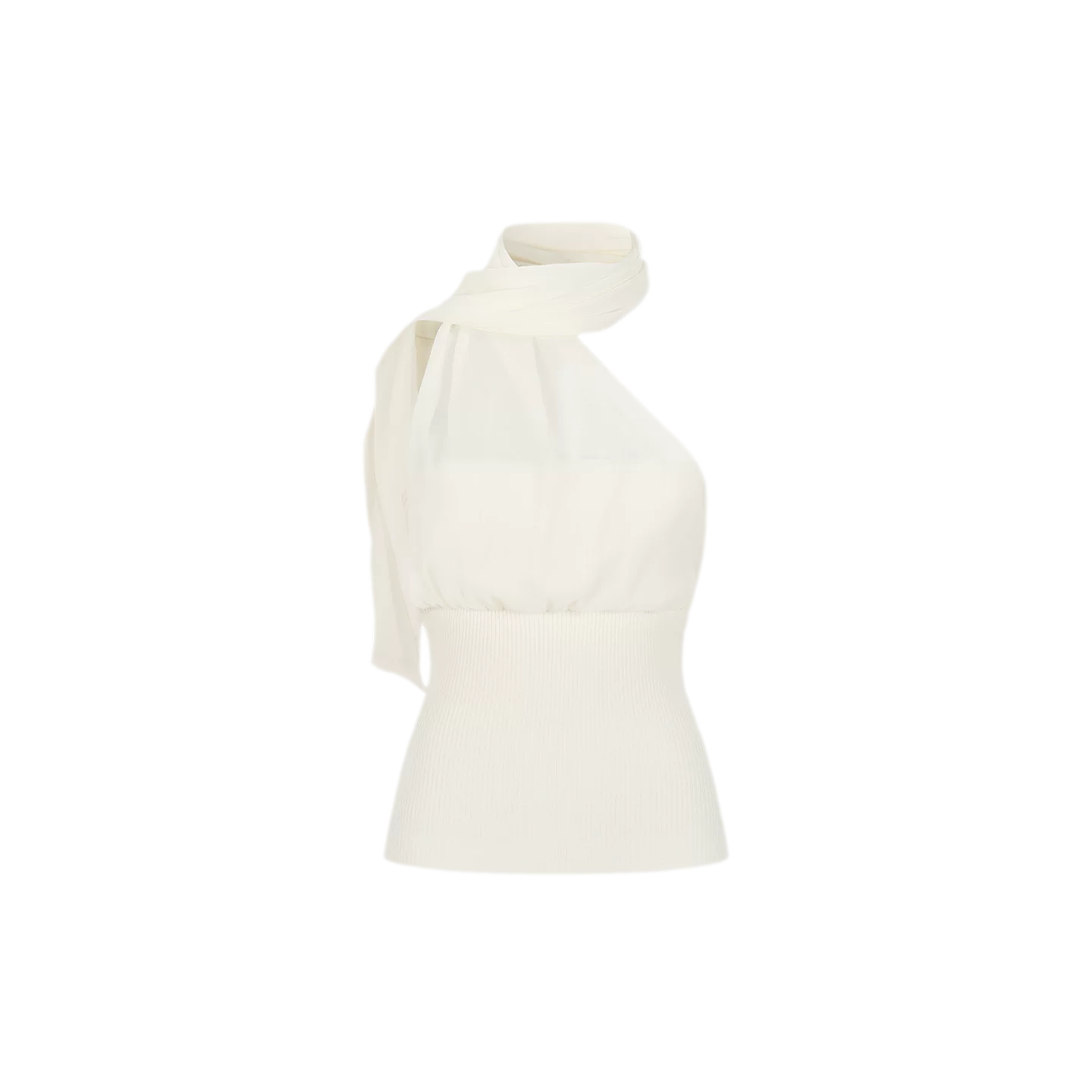 Mesh Scarf-style Tencel Knit Tube Top