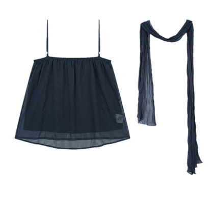 Chiffon Draped Cami Top