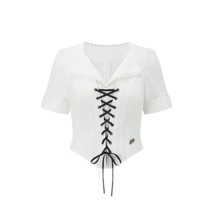 Jacquard Sailor Collar Skirt Set