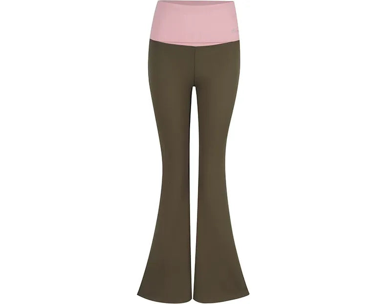 Rhinestone Flared Yoga Pants