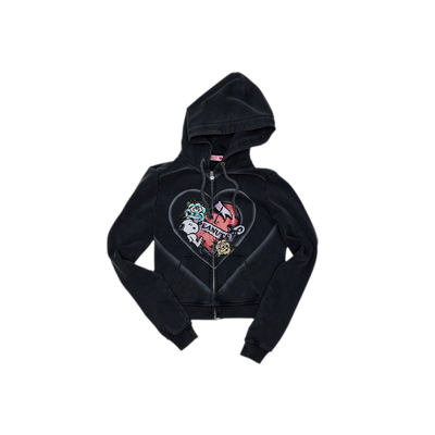 Washed Black (Hoodie) / S