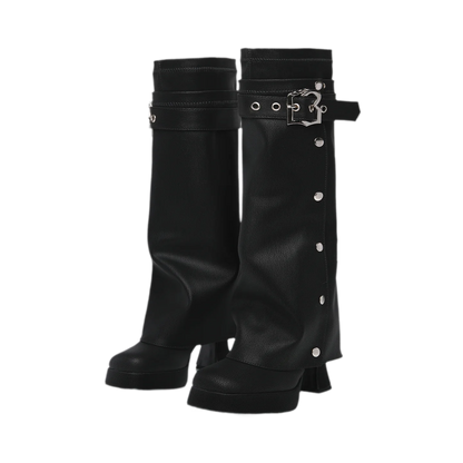Lychee Textured Chunky Boots