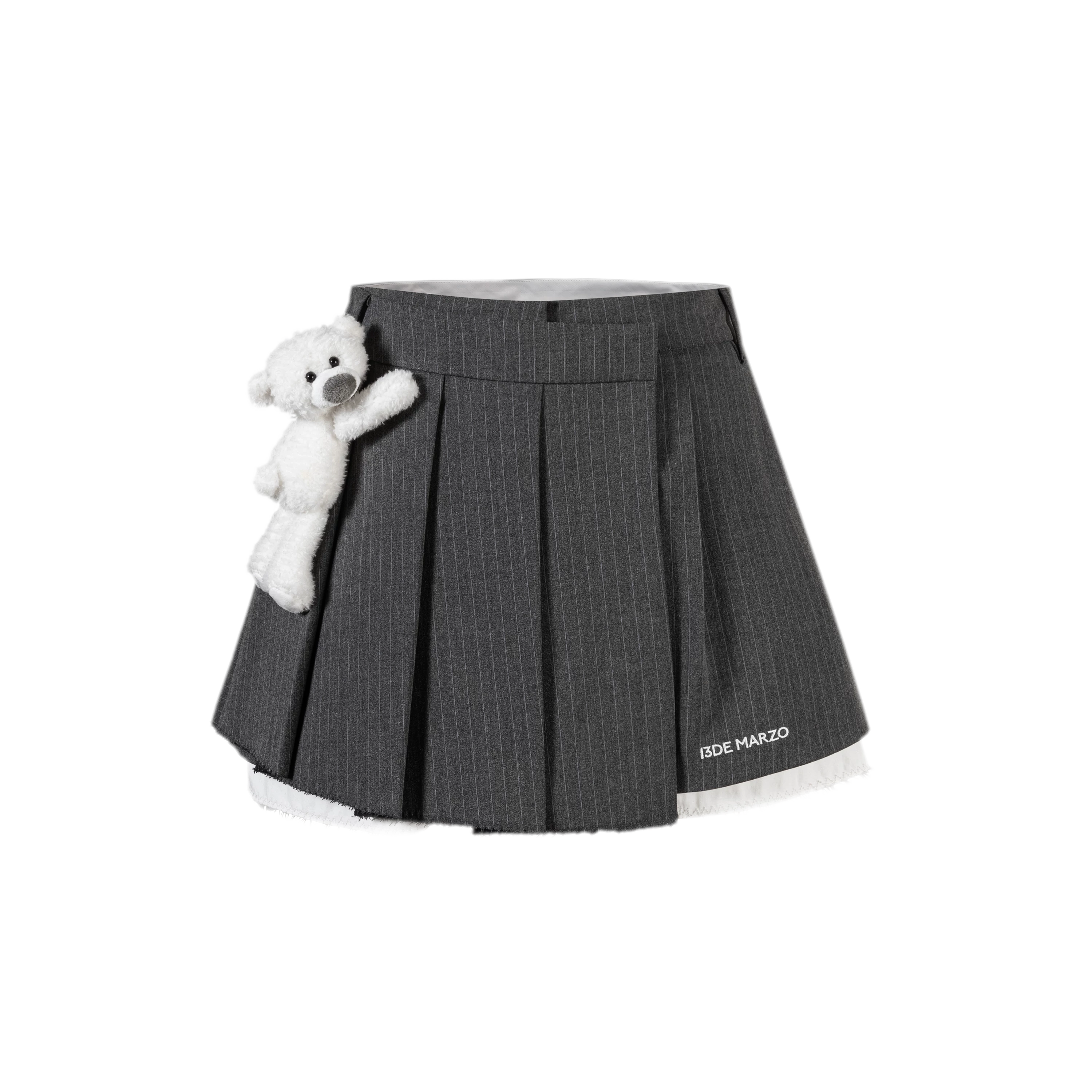 Shadow Stripe Asymmetrical Skort