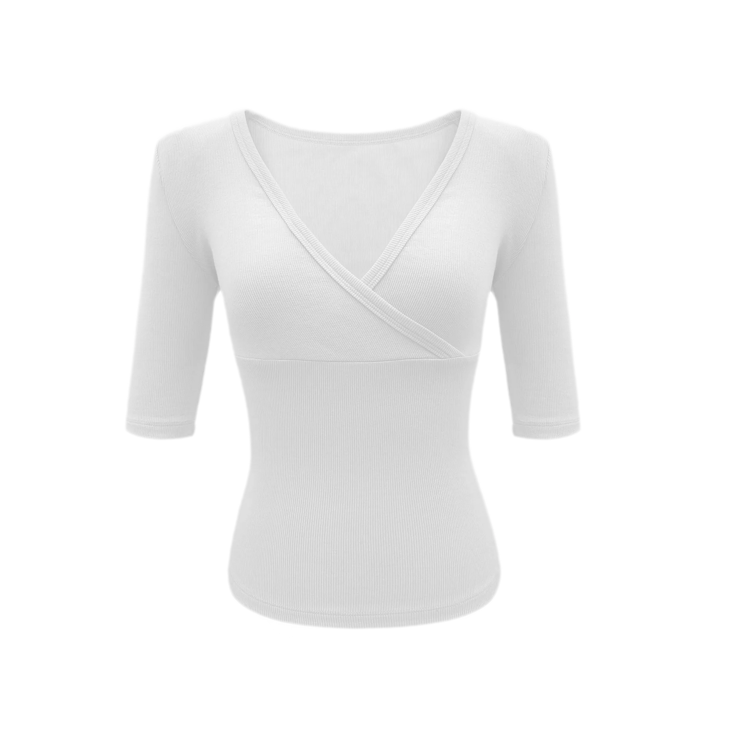Crossover V-Neck Fitted Top