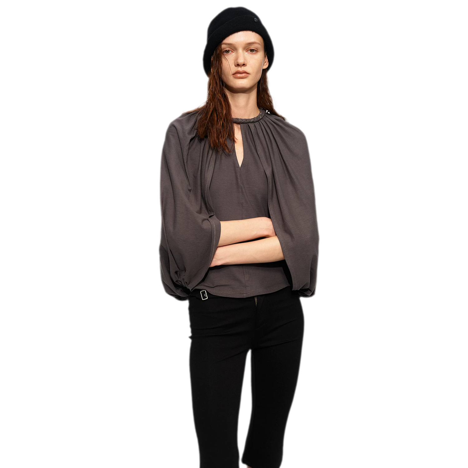 Cotton Cape Sleeve Top