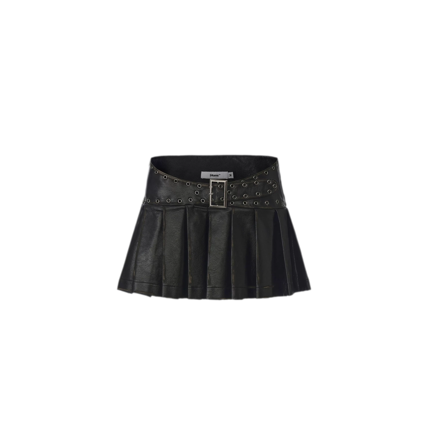Washed PU Mini Skirt