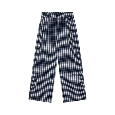 Blue White Plaid / XL