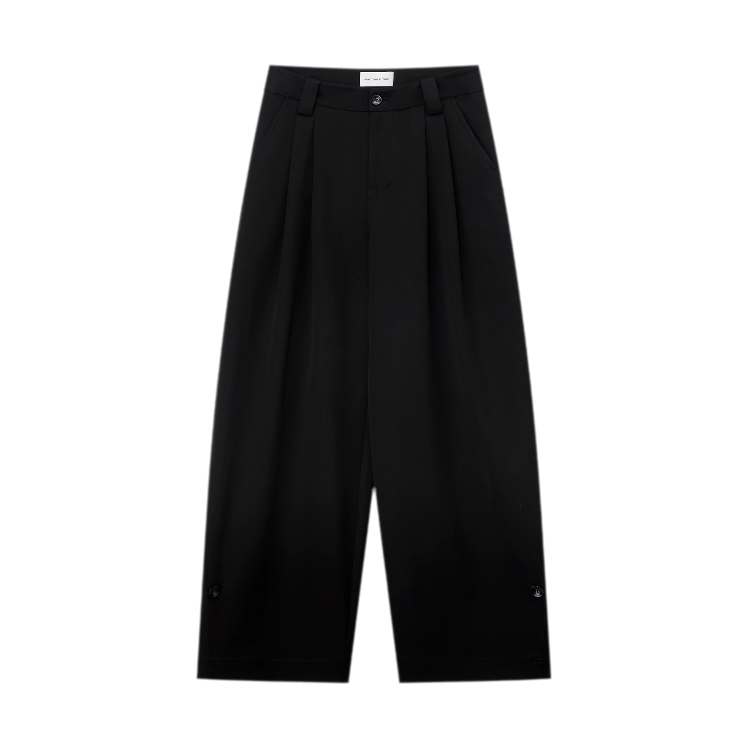 Double Pleat Wide-Leg Suit Pants