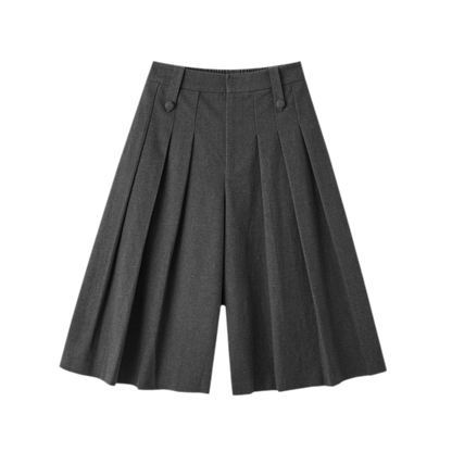 Quần culotte ống rộng xếp ly