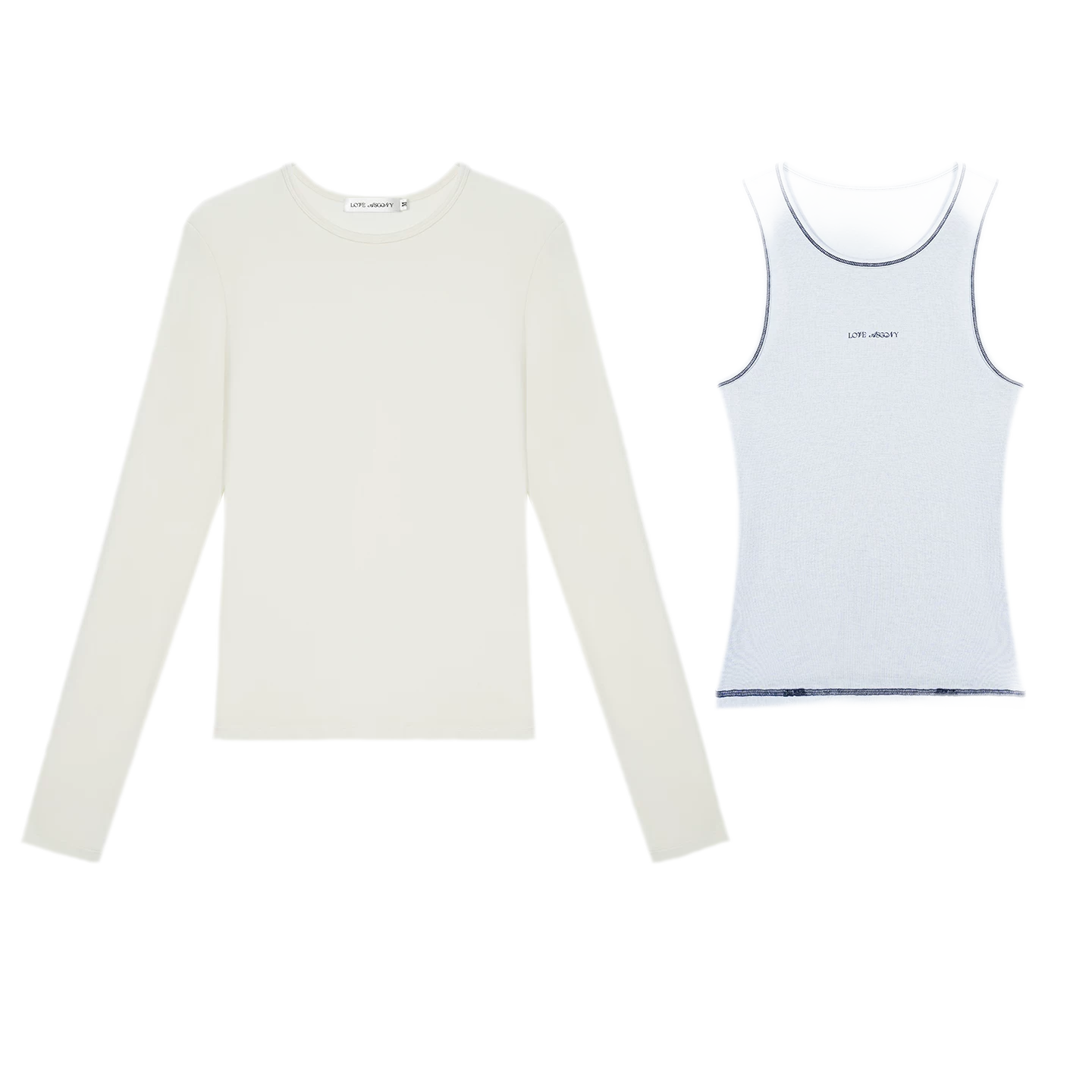 Contrast Trim Layered T-Shirt