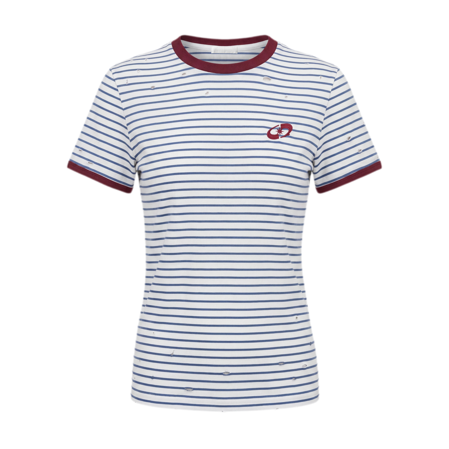 Lyocell Contrast Ribbed T-Shirt
