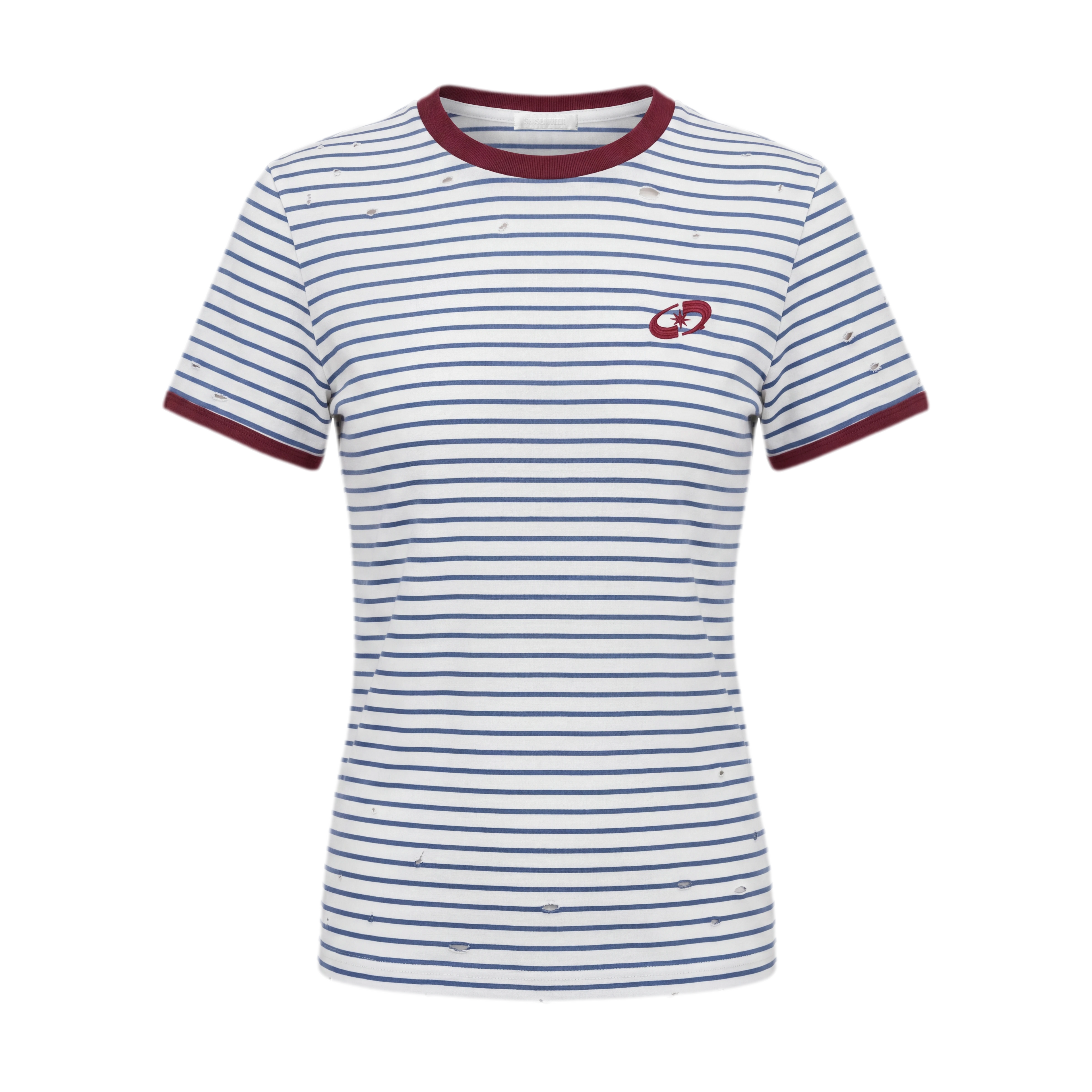 Lyocell Contrast Ribbed T-Shirt