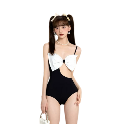 Cutout Bow One-Piece Swimsuit