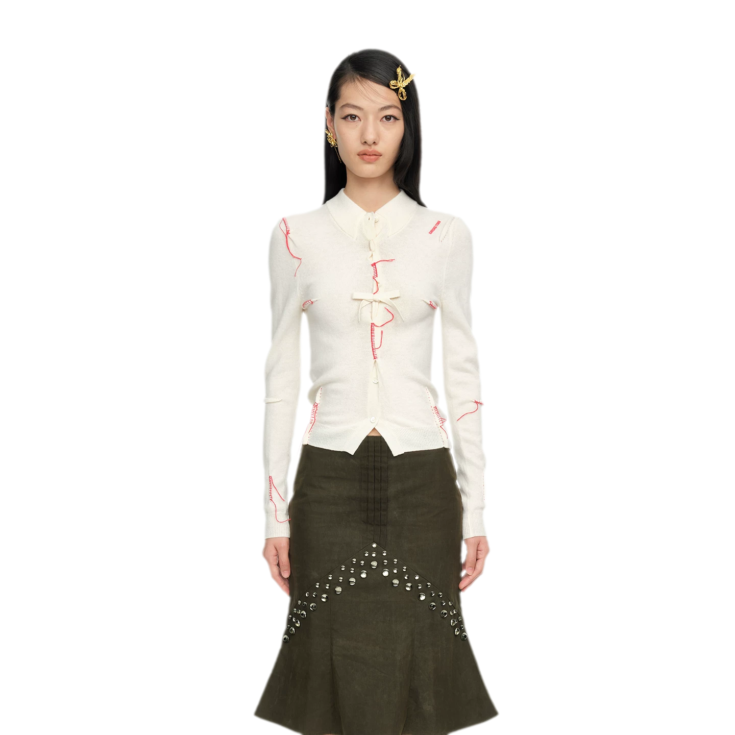 Elegant Knit Top with Pleat Details