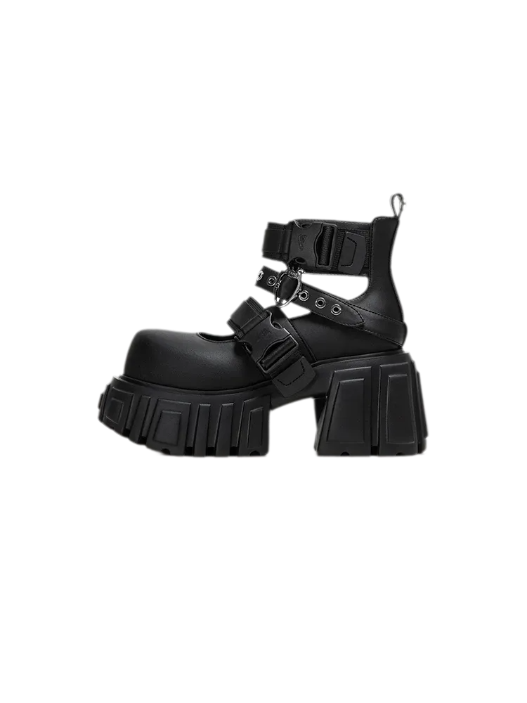 Buckle Lug Sole Boots