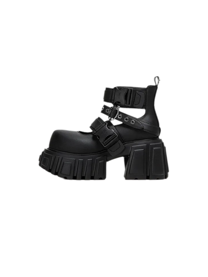 Buckle Lug Sole Boots