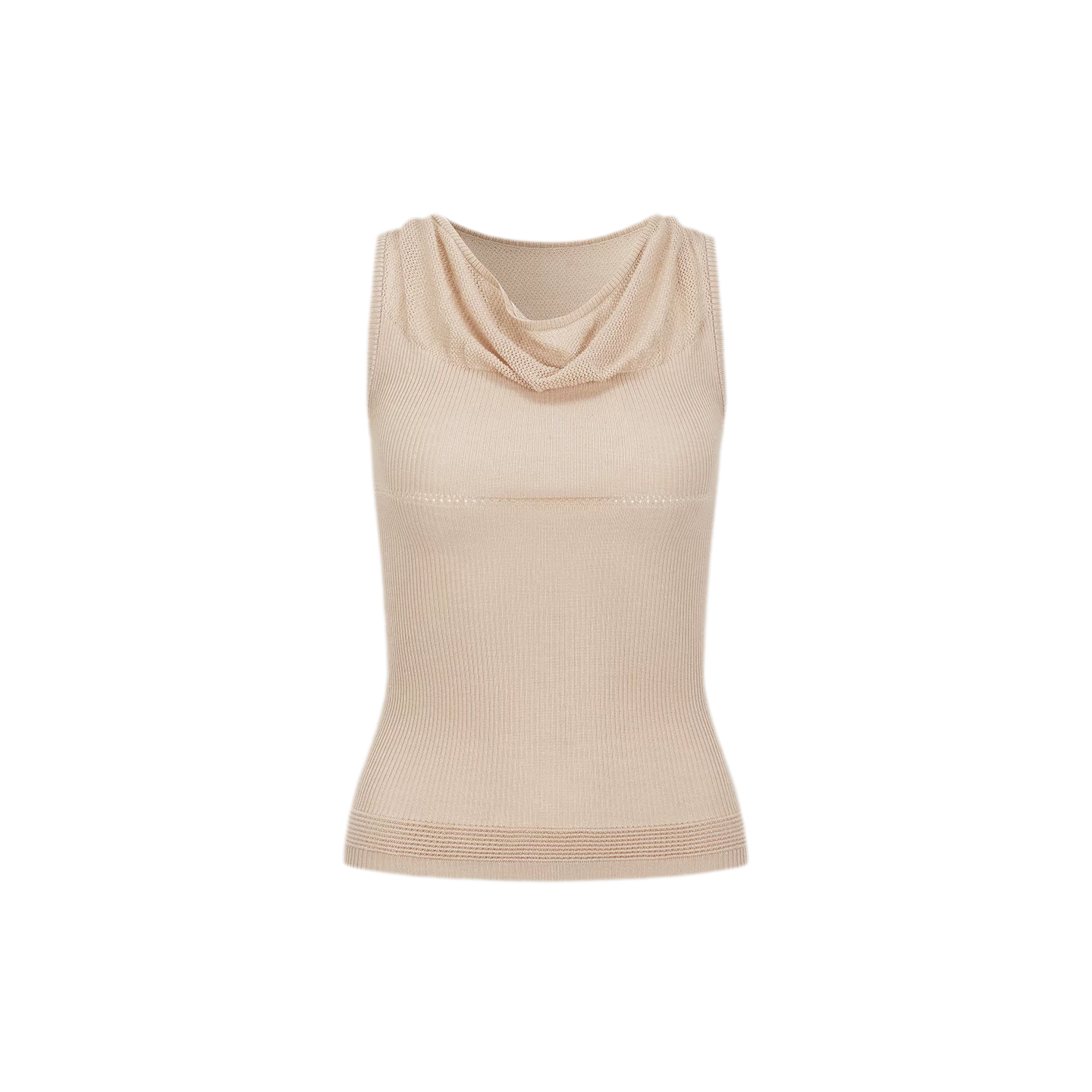 Cowl Mesh Knit Tank