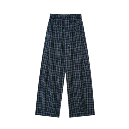 Plaid Wide-Leg Pants