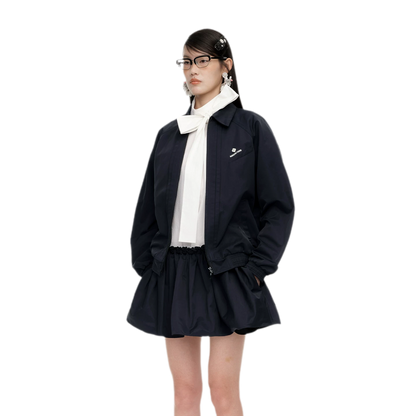 Pointed Collar Track Jacket