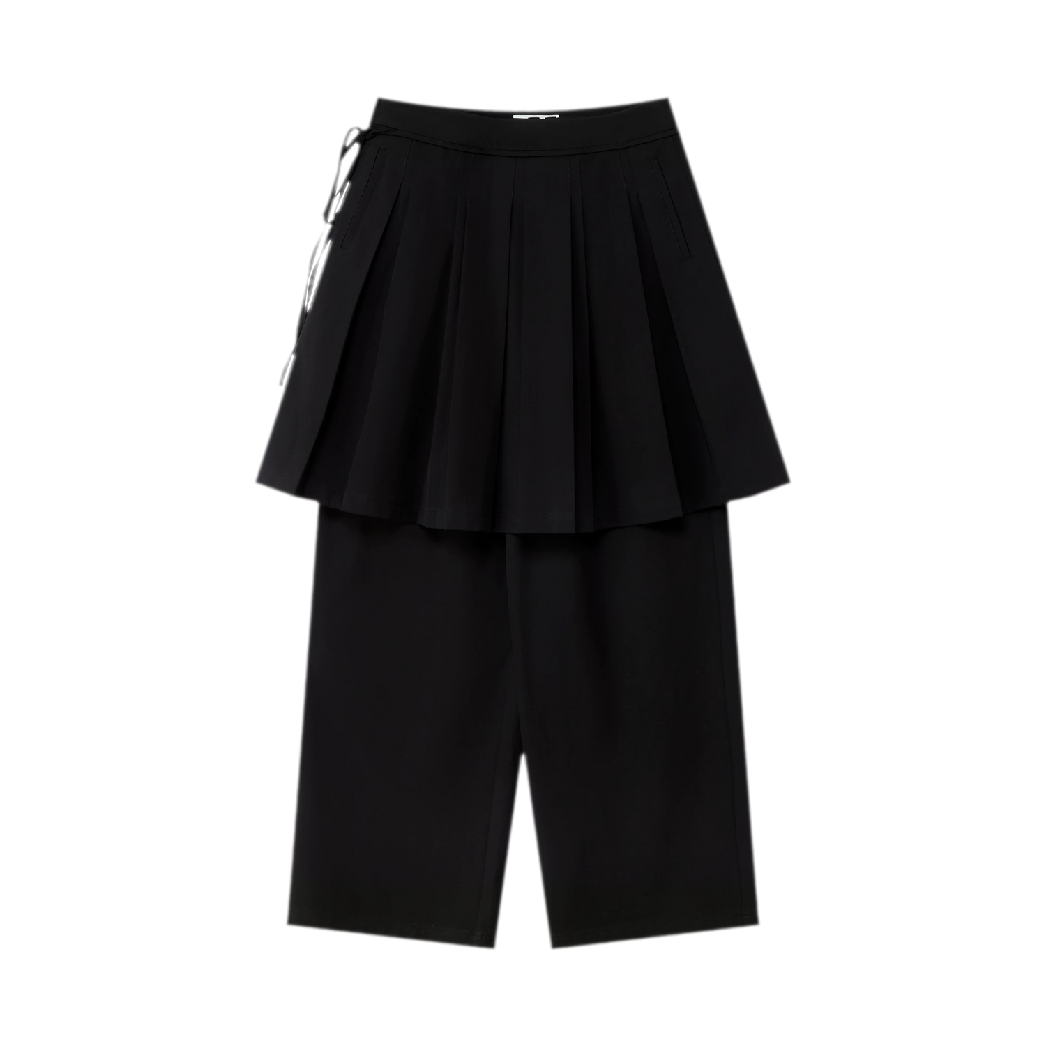 Pleated Layered Skirt Pants