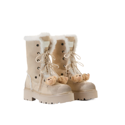 Plush Cuff Chunky Mid-Calf Boots