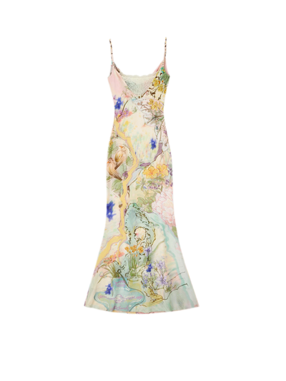 Draped Neck Fishtail Dress