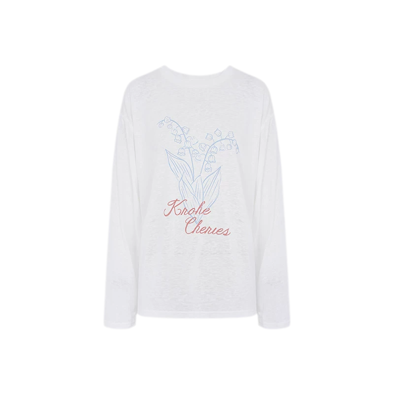 Hand-Drawn Floral Sun Protection Pullover