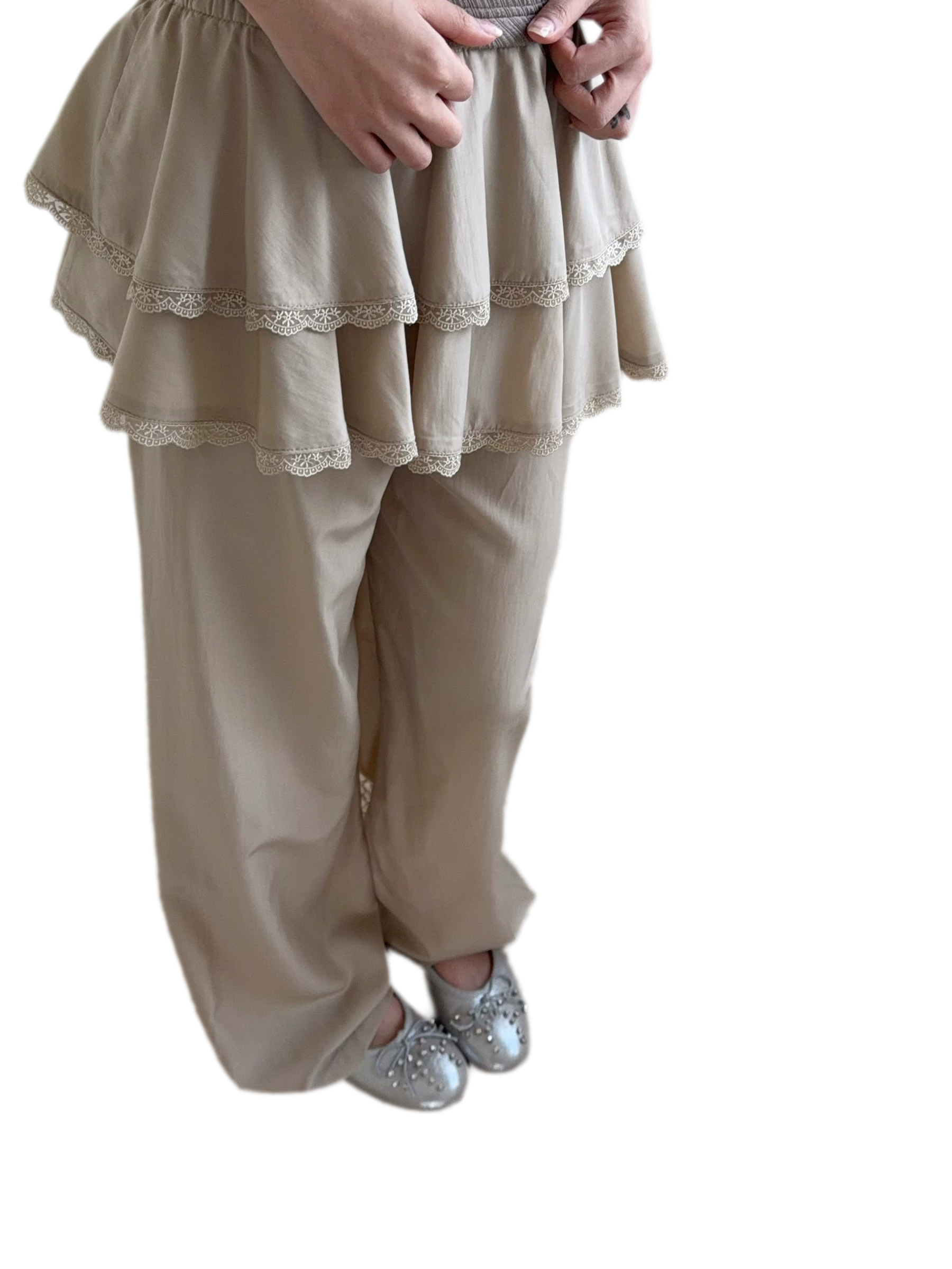 Ruffled Wide Leg Pants