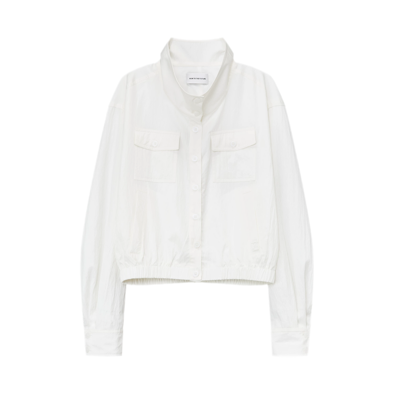 Lightweight High-Collar Cropped Jacket