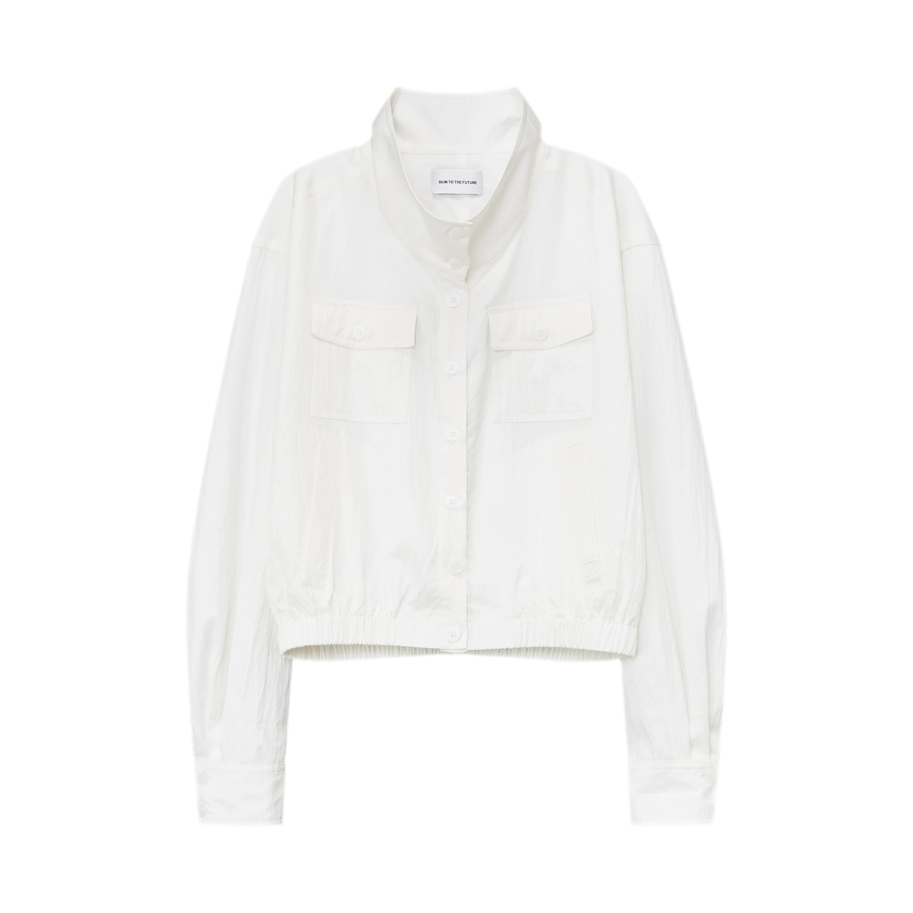 Lightweight High-Collar Cropped Jacket