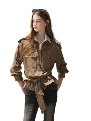 Brown (Top + Belt) / S