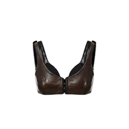 24ANS x UWA Patent PU Bra Top