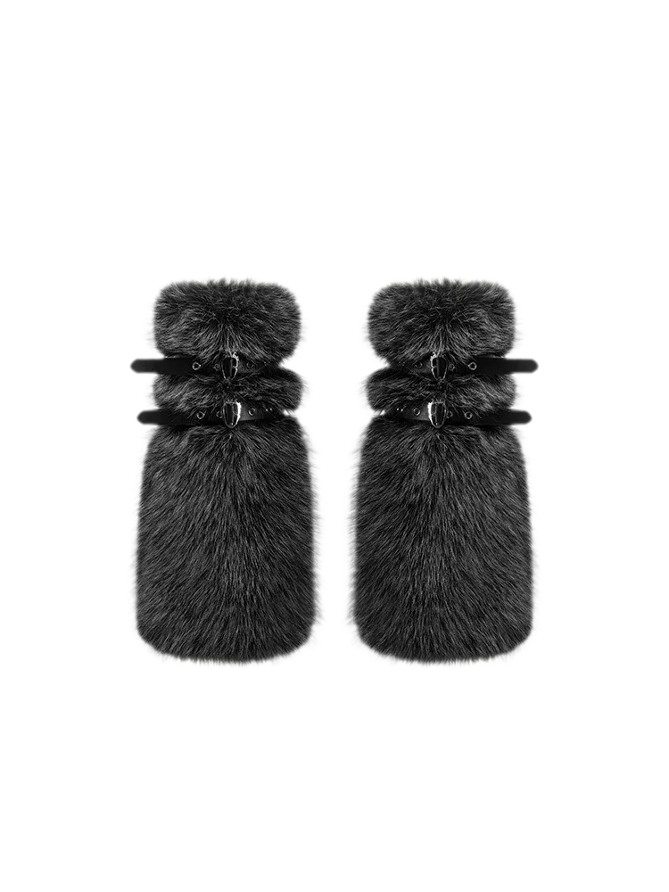 Furry Buckle Boot Covers