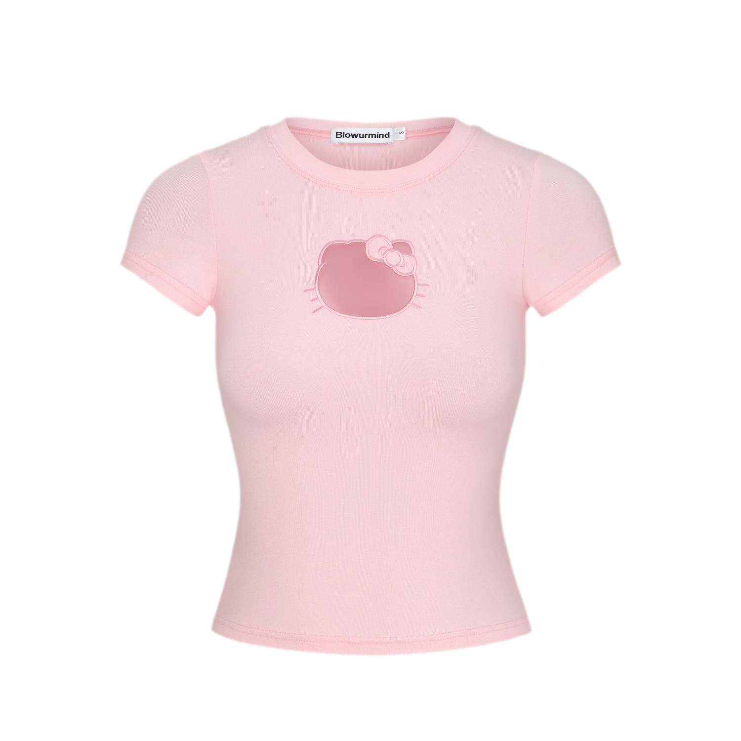Kitty Keyhole Cropped Tee