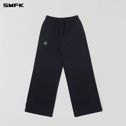 Cross Statue Wide-Leg Cotton Sweatpants