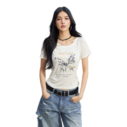 Butterfly Ruched Tee