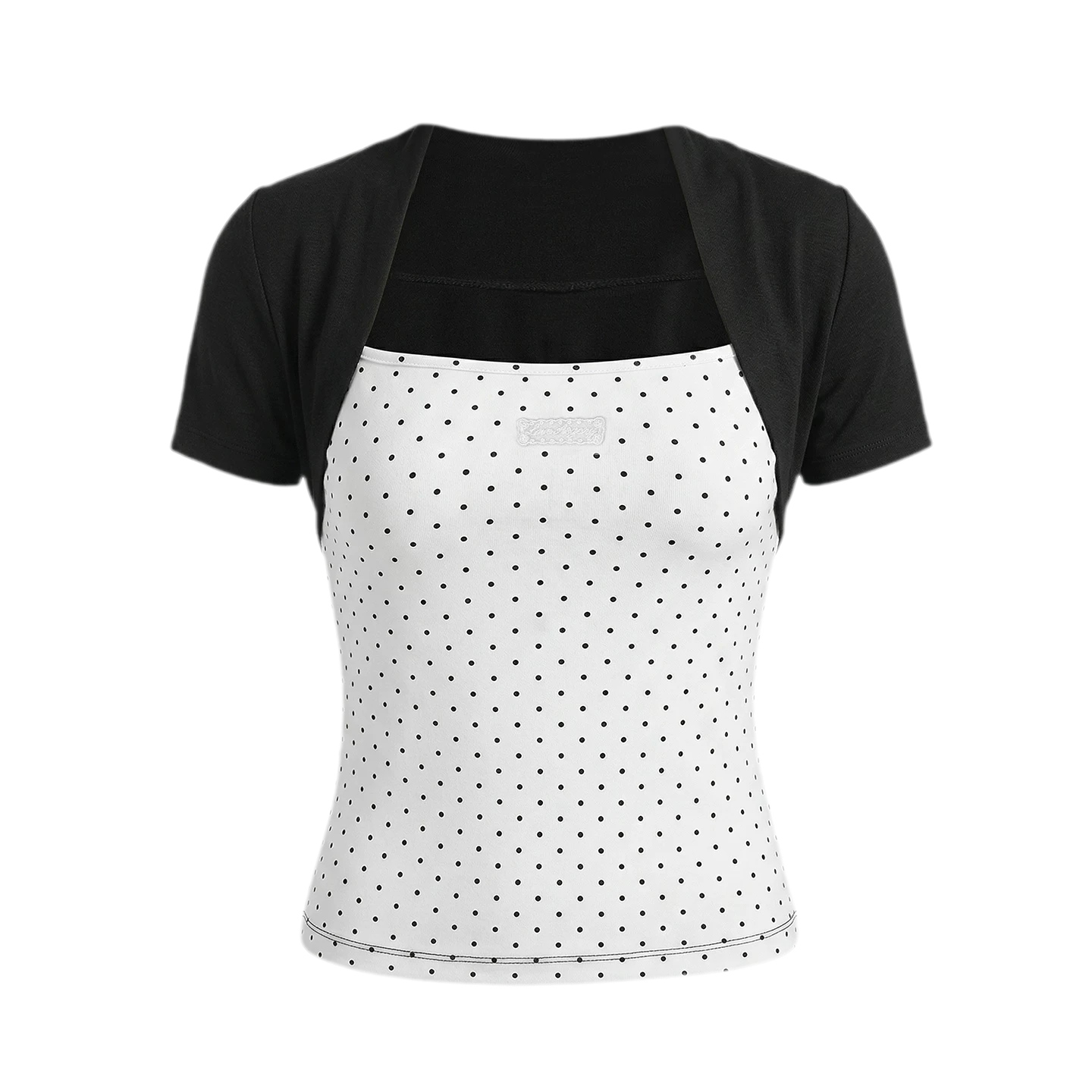 Colorblock Faux Two-Piece Tee