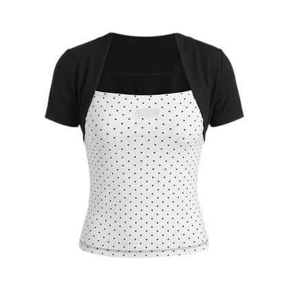 Colorblock Faux Two-Piece Tee
