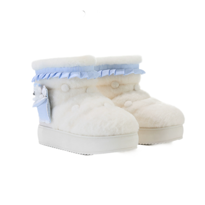 Plush Trim Platform Snow Boots