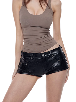 Black Leather Pants / XS